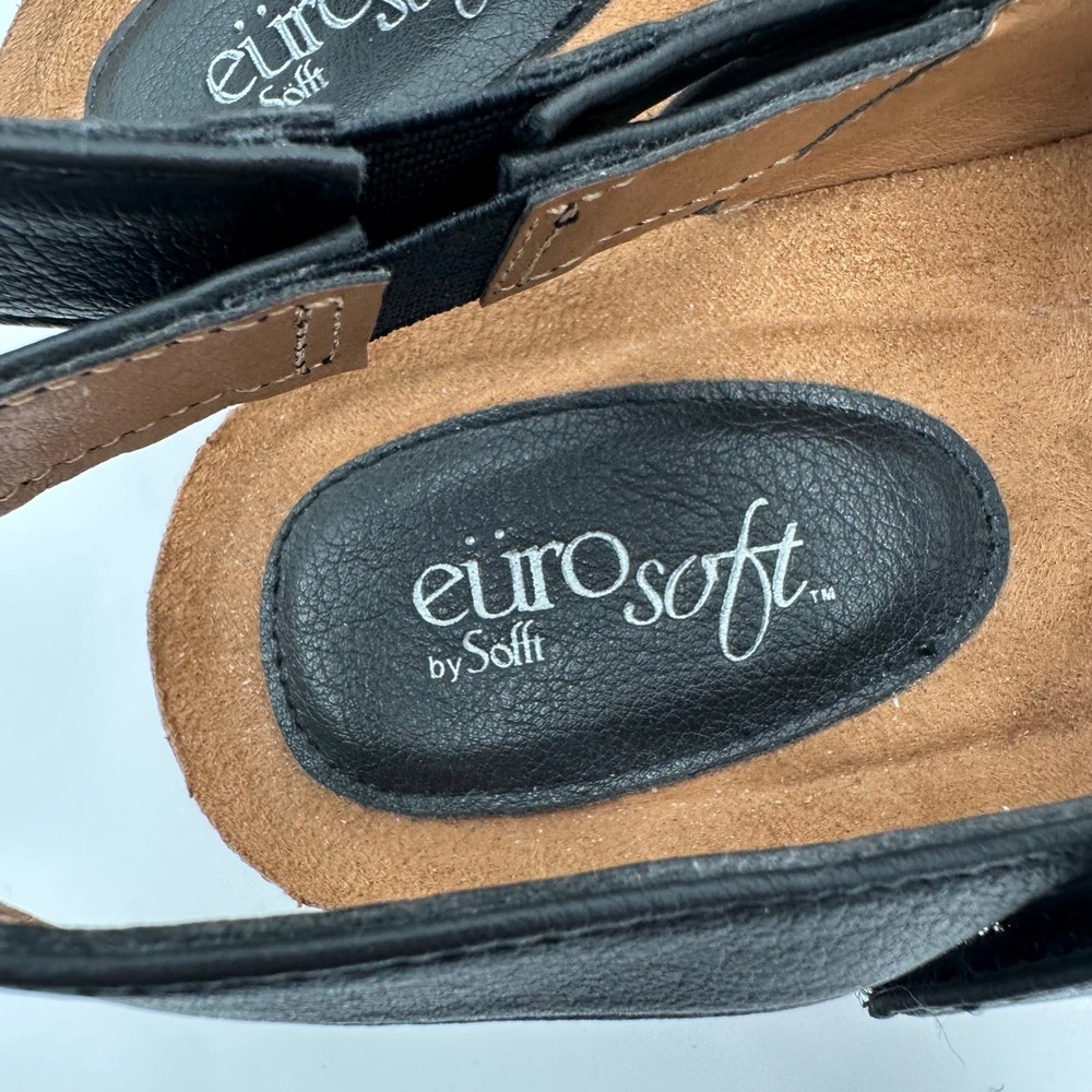 EuroSoft Evelyn Wedge Sandal Black Size 9.5 - Picture 11 of 12